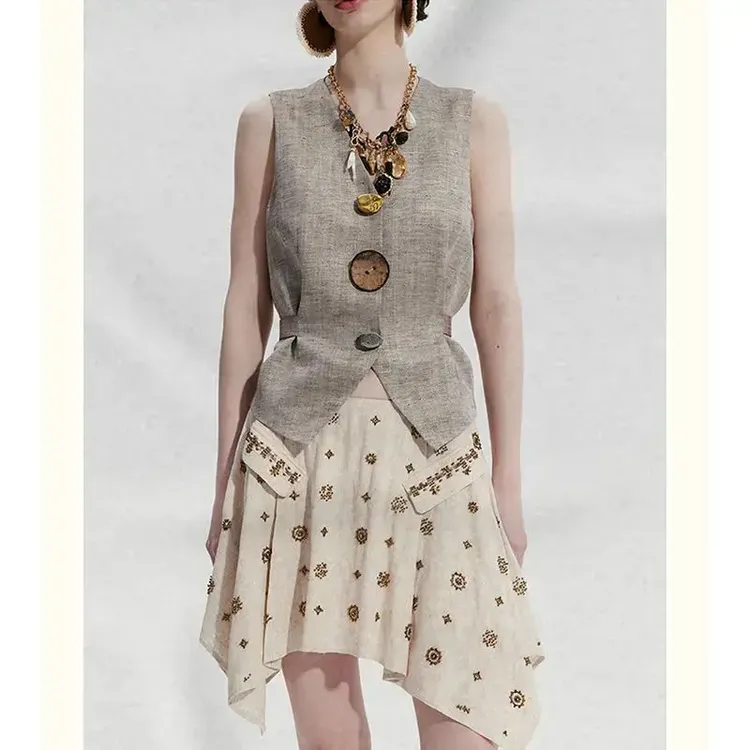 夏日绝美套装穿搭又酷又飒的穿搭休闲小香风上衣半身裙两件套女装