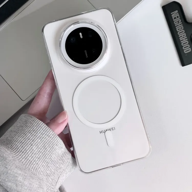 适用华为mate70pro+手机壳新款磁吸高透华为mate60透明简约保护壳