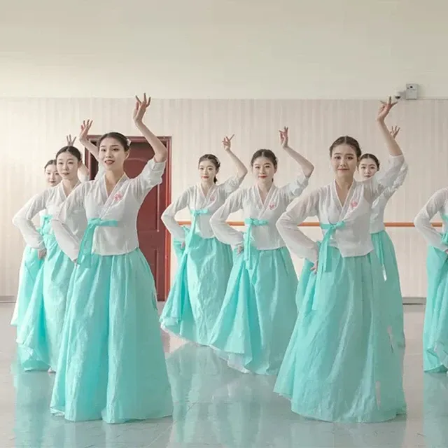 朝鲜舞族舞蹈演出服女少数民族成人艺考学生表演服装练功练习考级