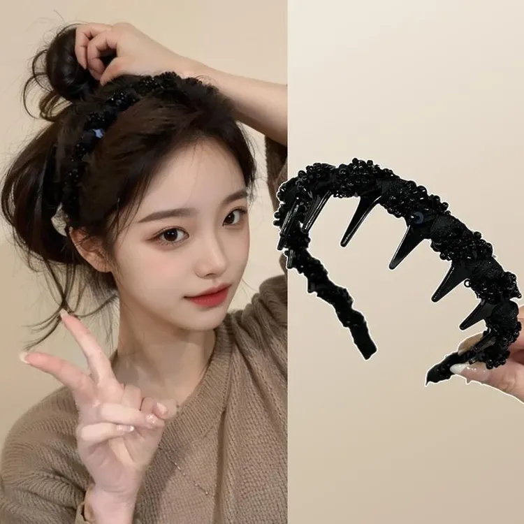 新款2026路易斯繁星发箍轻奢气质小香风手工串珠发箍发饰正反两戴商品图