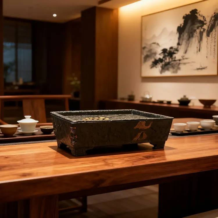 承日式莲蓬色茶盘茶具托盘