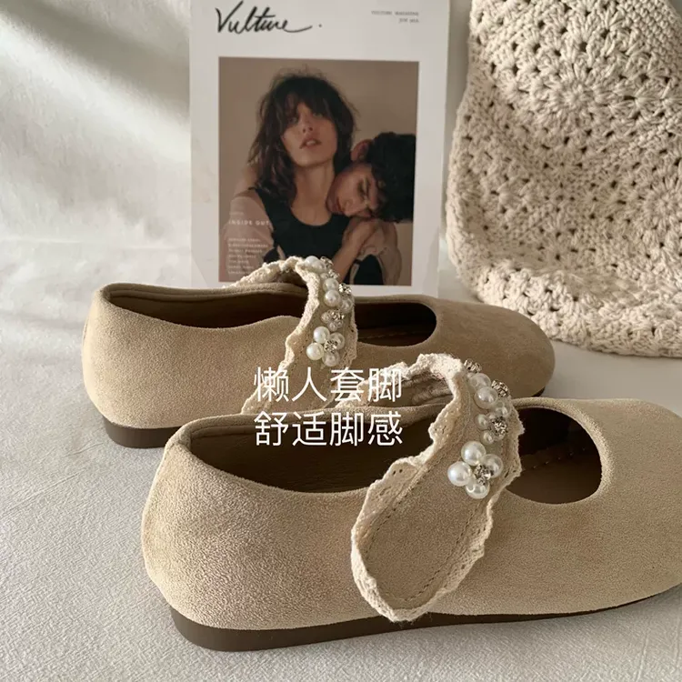 温柔步履生花~INS晚晚风圆头泡芙小姐玛丽珍鞋法式仙女jk勃肯单鞋