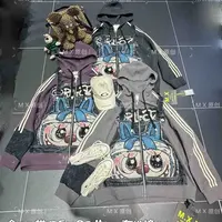 MX52192宽松可爱风短外套拉布布拼接休闲风时尚女连帽外套