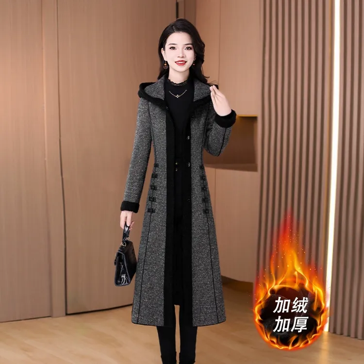 嘉兴红色小香风时尚毛呢外套2025新款秋气质高级感贵夫人爆款大衣