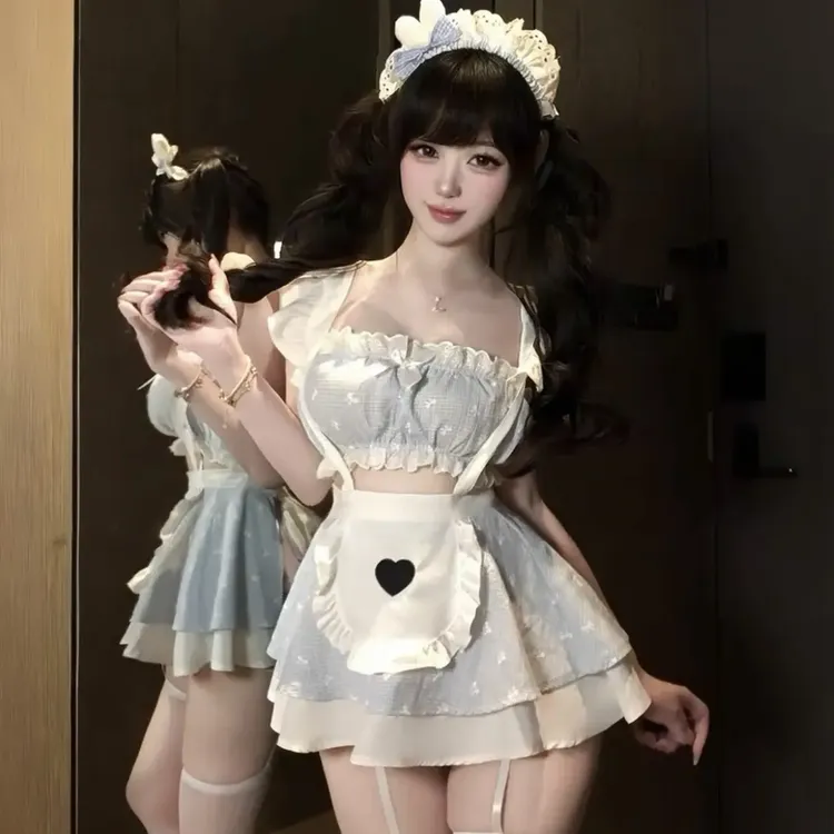 【LunaAmore】失控浪漫!夏季纯欲甜辣风蝴蝶结抹胸收腰背带蓬蓬裙