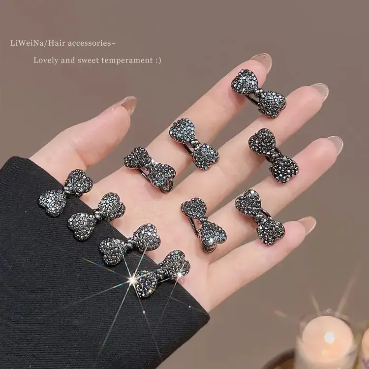 2026新款高级感满-钻-蝴 蝶-结小发-夹女侧边刘海夹气质发-卡头饰商品图