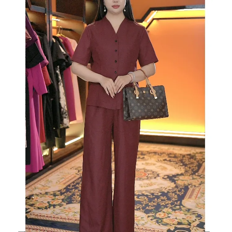 蔓缇蜜丝大码女装胖MM大码遮肉显瘦减龄套装2025夏装新中式国风