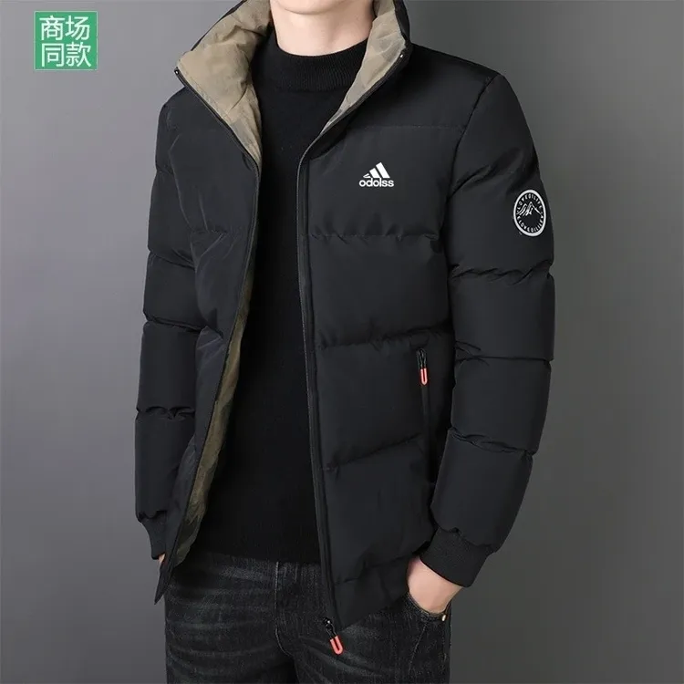 adi精选冬季男士棉服外套立领时尚潮流宽松防风棉袄加厚保暖外套