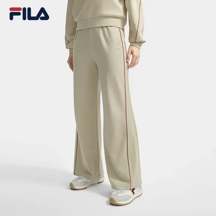 Fila/斐乐2025年早秋新款女户外休闲运动百搭针织长裤F11W533601F