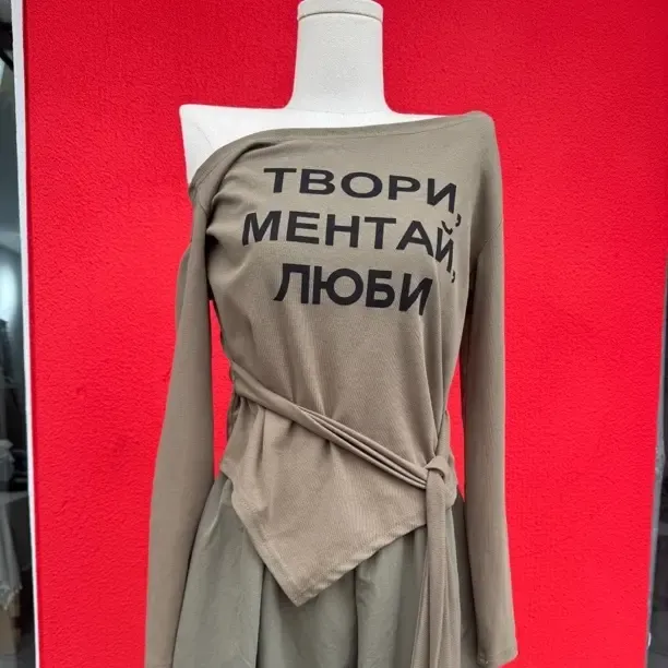 字母速干绑带长袖印花宽松型T恤少女风不褪色休闲风