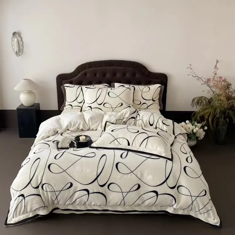 法式公主风雪貂绒四件套冬季加厚保暖双面绒床上用品套件