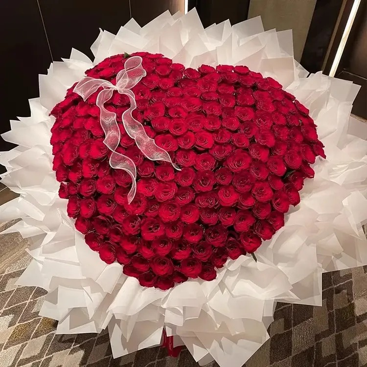 99朵玫瑰花束七夕情人节全国同城花店送上门配送鲜花女友爱人生日
