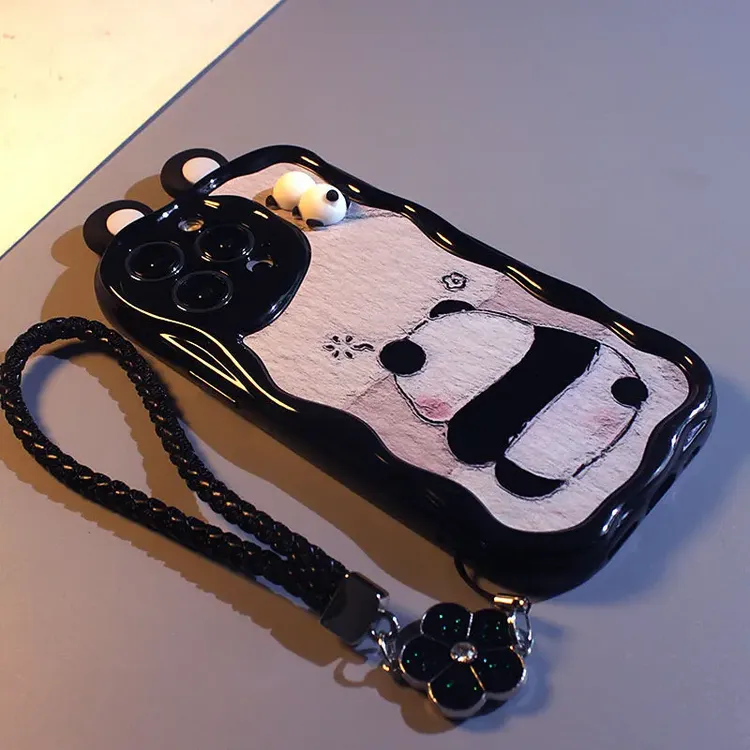 【1750人收藏】立体熊猫耳朵iPhone15promax手机壳苹果14pro新款13