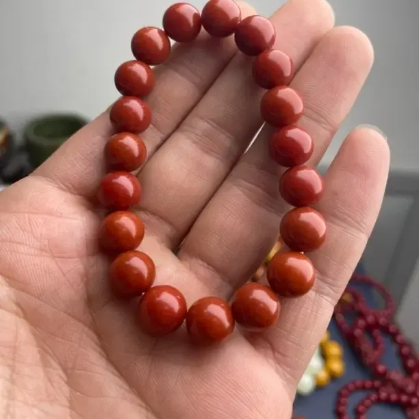 天然原矿辽阳红10mm单圈手串女款