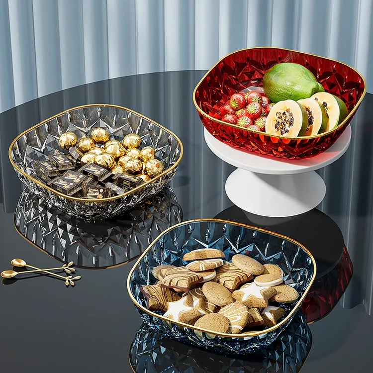2025新款特大号网红中古风轻奢家用客厅水果盘糖果零食摆盘果盆