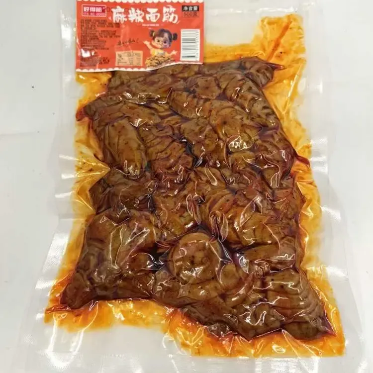 香辣麻辣面筋小葱圈烧烤风味零食辣条开袋即食追剧必备面筋圈休闲