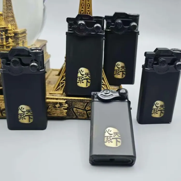 新款创意金属可充气防风蓝焰打火机高颜值送男友礼物定