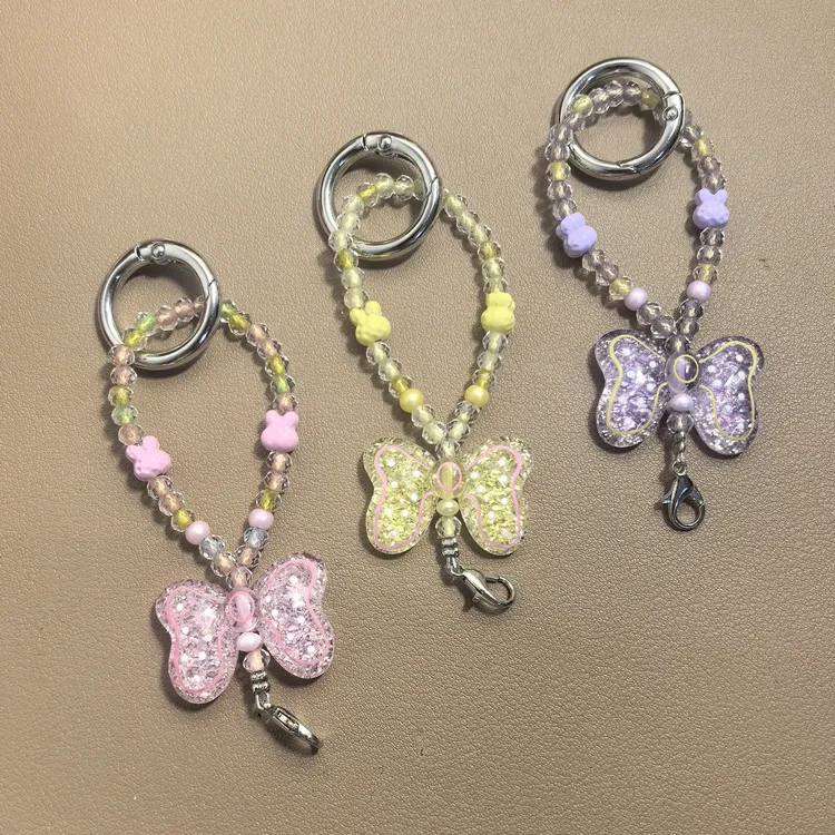 新款可爱卡通小熊钥匙扣创意书包包包挂件手机链