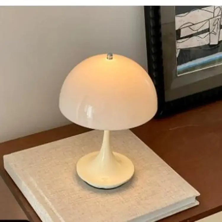 韩风简约水母台灯无线床头灯卧室充电夜灯蘑菇灯温馨书房装饰灯