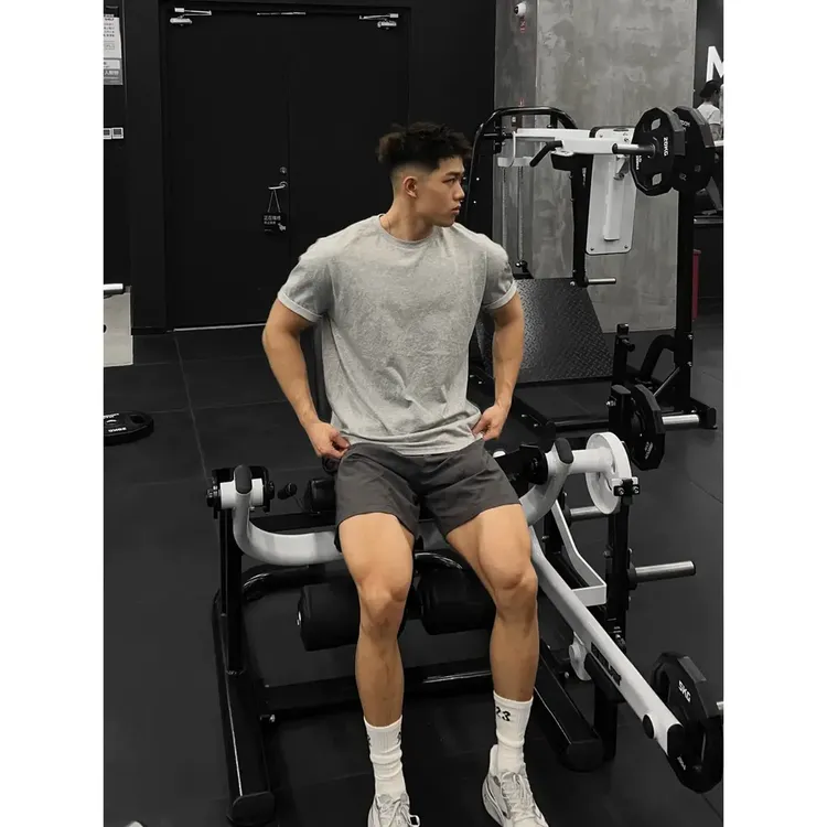 日系复古重磅正肩短袖T恤男款夏季cleanfit潮牌痞帅显肌肉三分袖