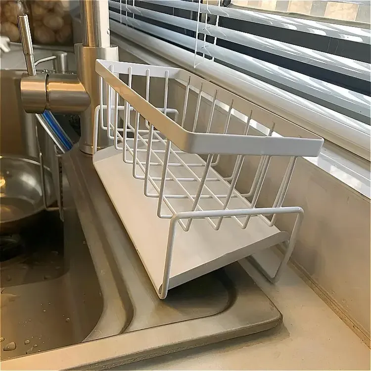 厨房置物架水槽沥水抹布架低价好物水池水龙头钢丝球收纳架免打孔