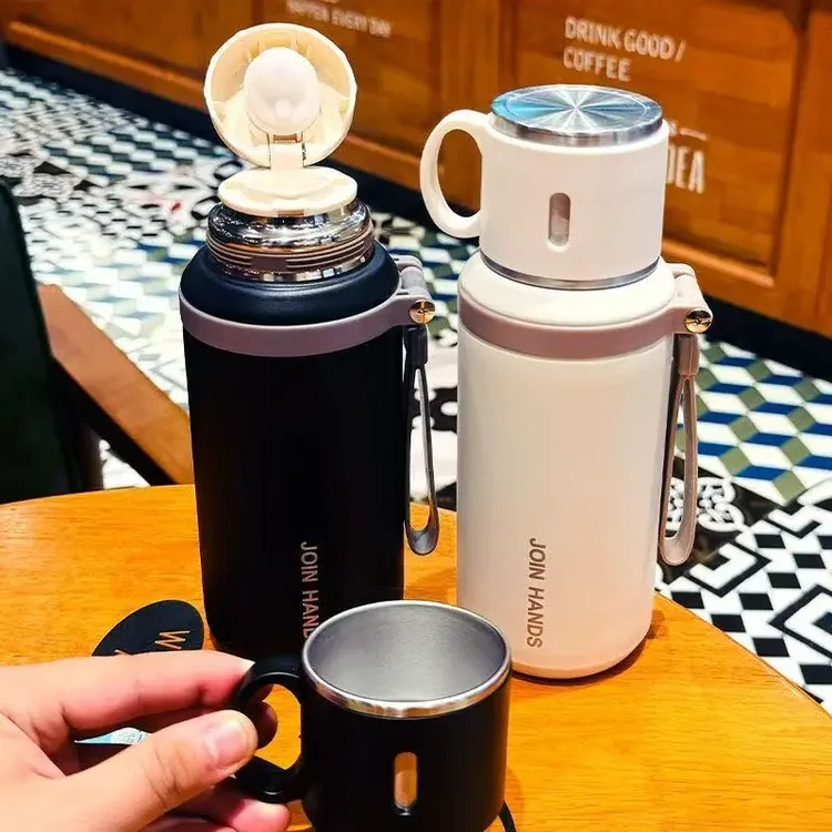 【杯盖可喝水】女士男士高颜值大容量儿童水杯学生专用旅行杯保温杯