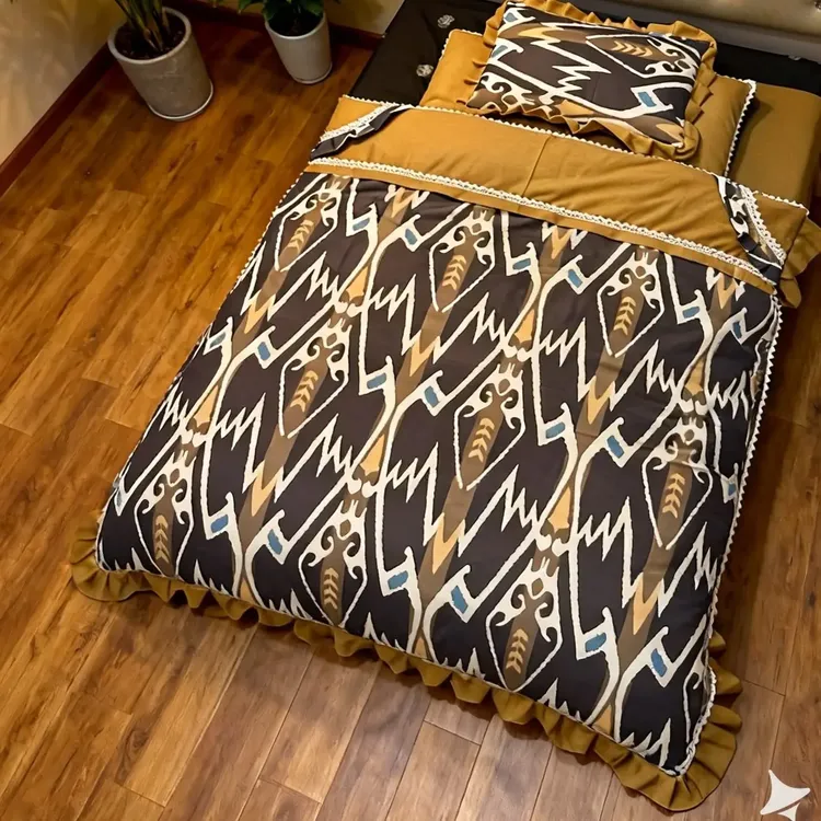 新疆纯棉小娃娃床上三件套0岁-2岁