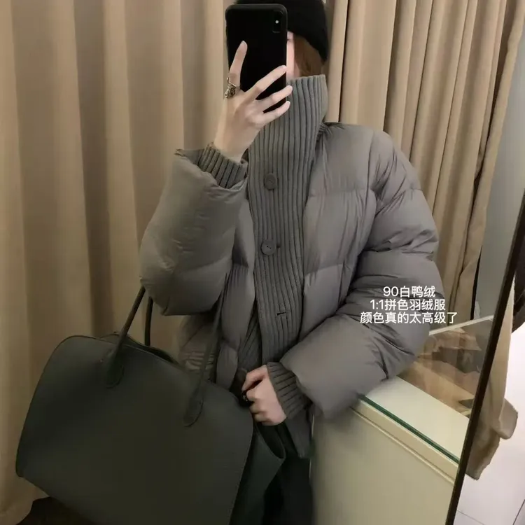P&C studio 高端系列 拼接洋气可溯源羽绒服