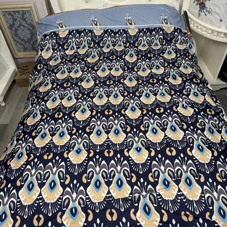 老粗布加大床单枕套被套套不掉色斜纹学生家居床品套件