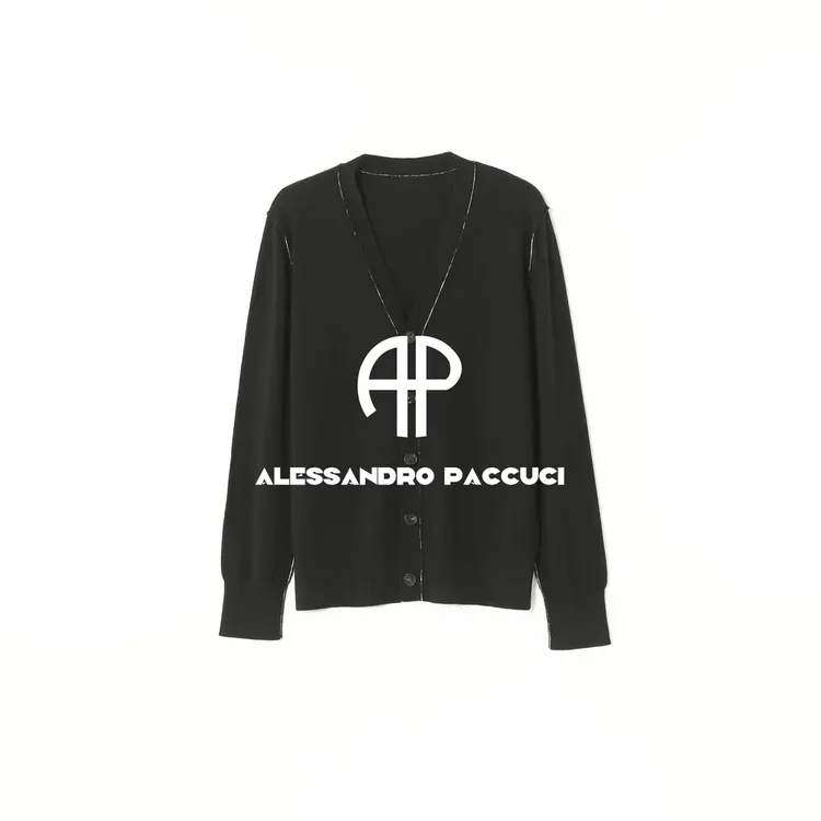 AP洛哥53184SK【和声】100美丽诺绵羊毛撞色领时尚洋气休闲开衫