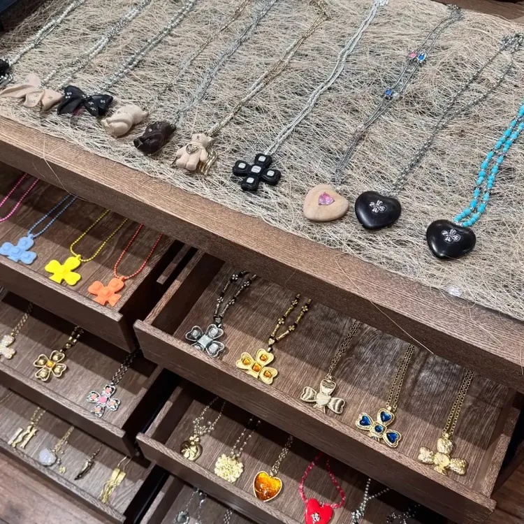 合金项链 TOKOKKINO*爱心木质项链