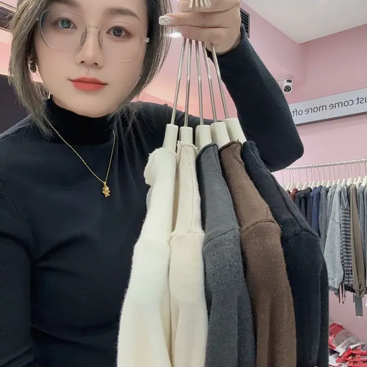 半高领显瘦内搭打底衫上衣针织