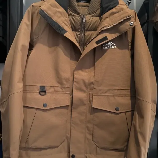 男士秋冬季户外防风加厚保暖三合一可拆卸冲锋衣外套