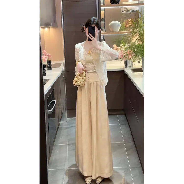 【织梦裤子】2025新款高腰阔腿裤慵懒风休闲裤女装百搭显瘦长裤子潮