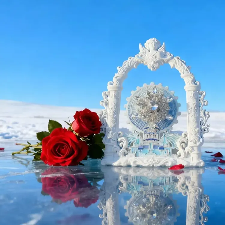 新品哈尔滨冰雪摩天轮旋转金属AR多功能冰箱贴可摆件伴