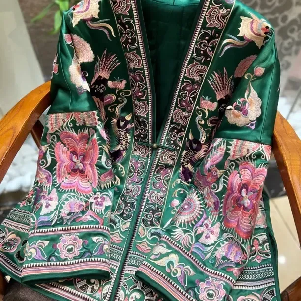 盛世芳华 国风厚款加厚外套女中长款新中式棉服汉服