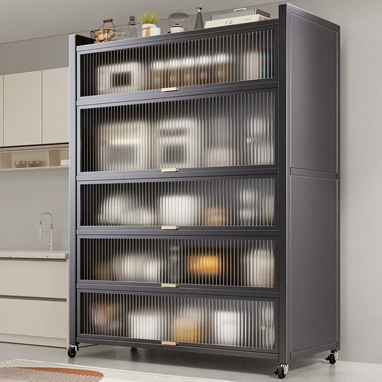 德国厨房置物架多功能微波炉橱柜储物碗柜子落地多层家用收纳架子