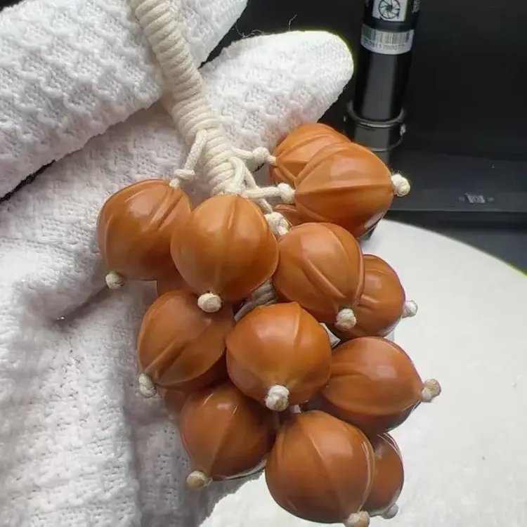 正圆光珠猴头核桃葡萄串文玩手捻手把件解压神器手串文玩男士