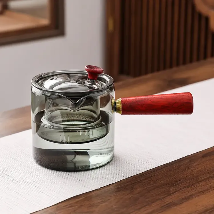 侧把茶壶高硼硅玻璃煮茶器电陶炉耐高温泡茶壶家用单壶2功夫茶具