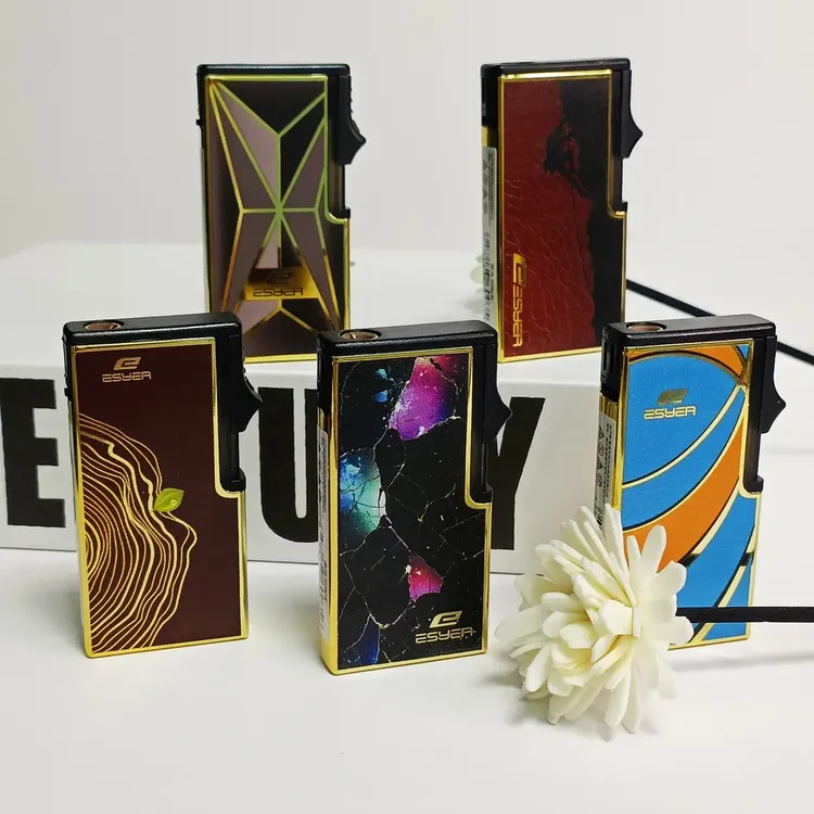 高颜值金属蓝焰直冲打火机防风创意打火机印字男士礼物时尚可充气