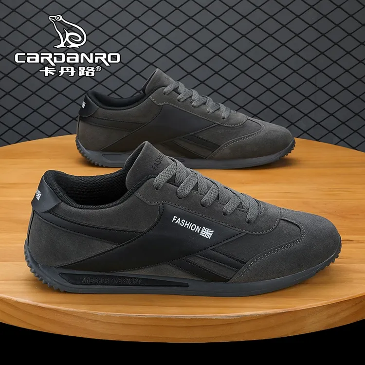 意大利卡丹路阿甘男鞋冬季防水防滑运动板鞋男士翻毛皮开车豆豆鞋