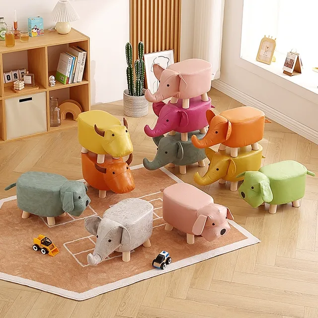 网红动物小凳子门口家用换鞋凳创意儿童板凳懒人可爱卡通沙发矮凳