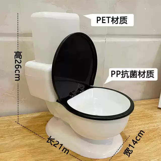 猫咪马桶自动喂水器大号猫碗搞笑网红水盆小型犬创意水碗宠物用品