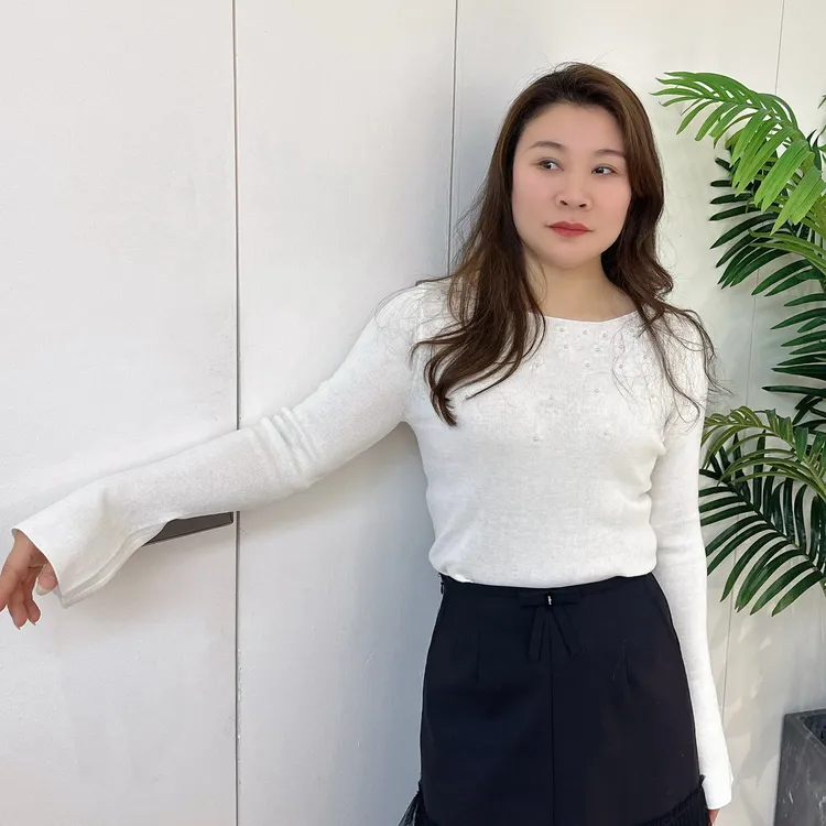 【琼尚-】秋冬新款立体刺绣花上衣995316108