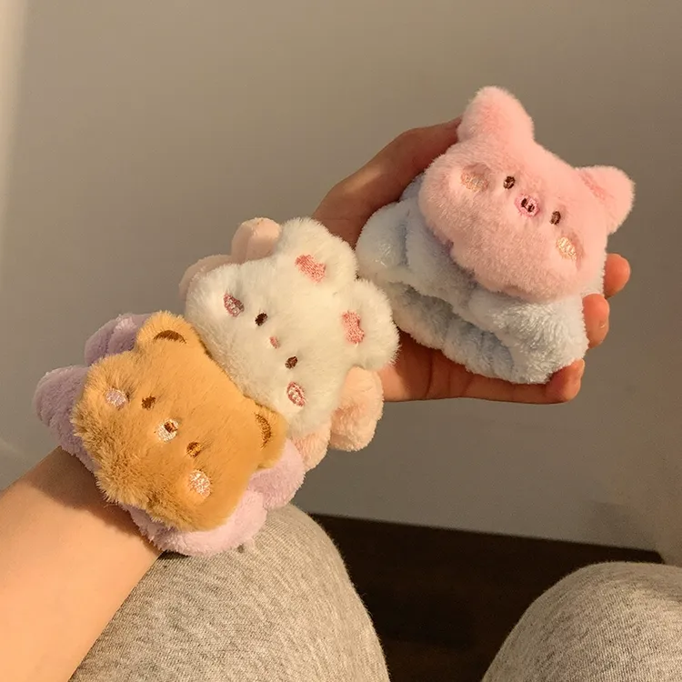 可爱卡通设计日韩加厚洗脸护腕洗漱防水防湿ins毛绒实惠女手腕带