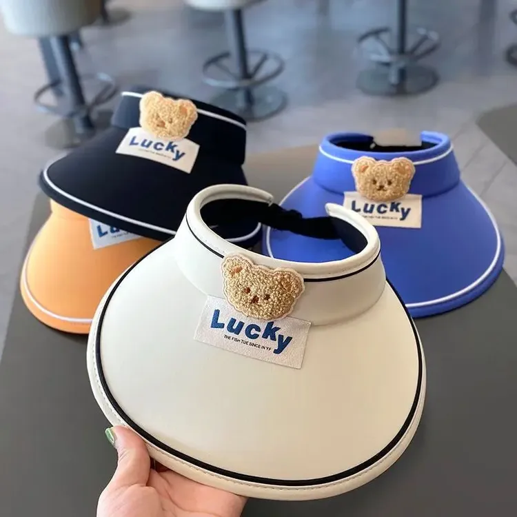 儿童防晒遮阳帽夏季防紫外线空顶帽大檐遮阳男女童出游防晒太阳帽