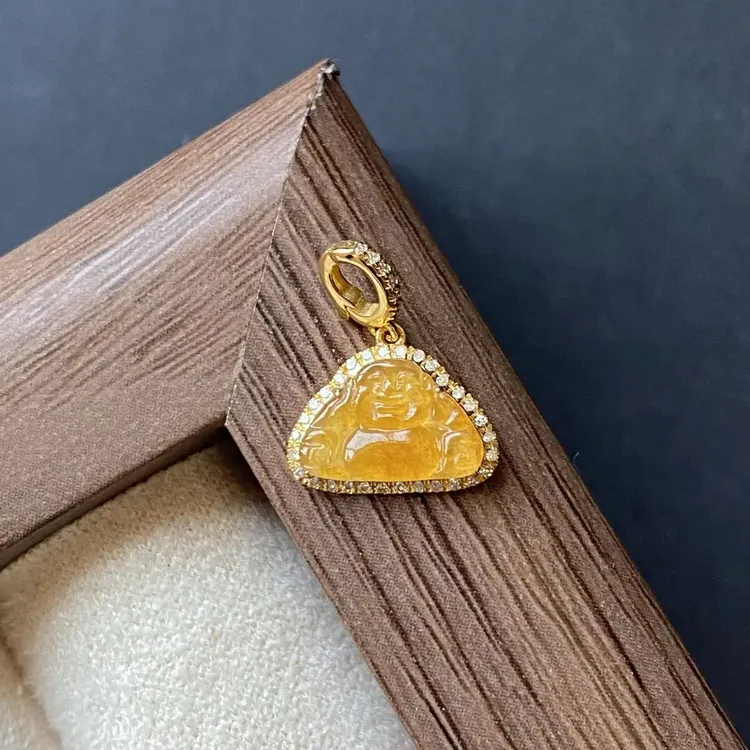 镀18k仿平安扣diy万能扣头百搭轻奢金色小提溜佛公小吊坠配件饰品