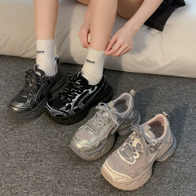 现货贾不假老爹鞋女款2025春季新款潮流复古时尚小个子轻便运动鞋