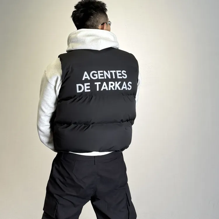 【卡秋山】警长马甲三防反光印花羽棉加厚美式棉服马甲背心外套