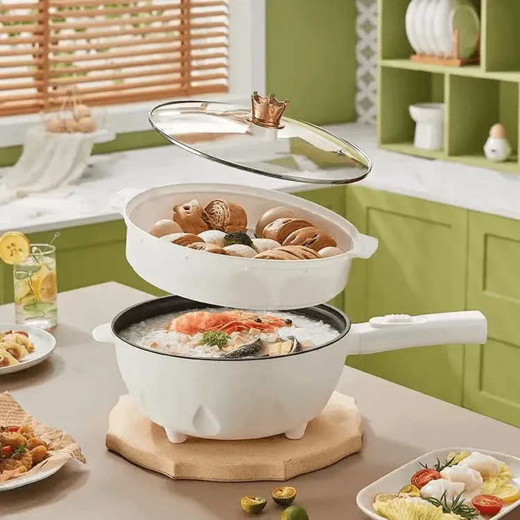 【福利宠粉送蒸笼】3.5L电炒锅一体式炒菜电热不粘多功能大容量